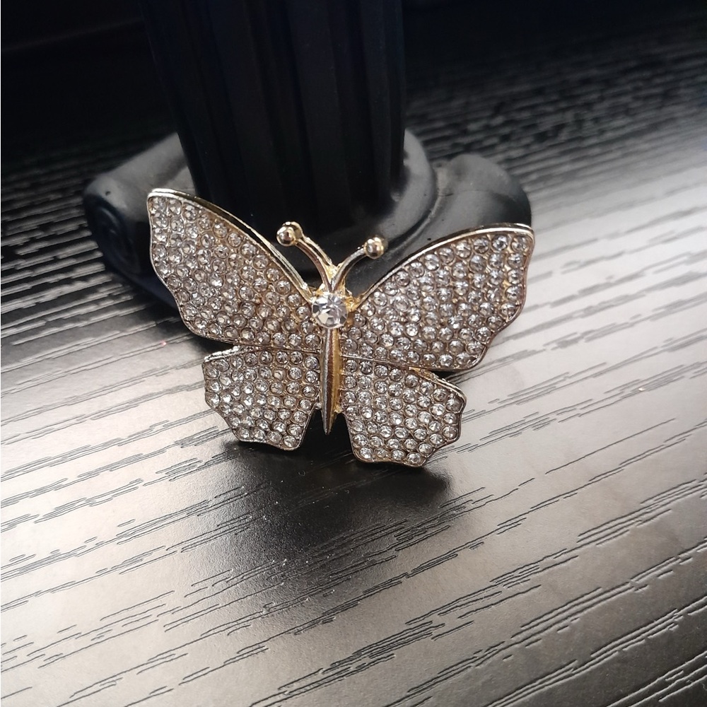 Butterfly Brooch with Rhinestone - Picture 7 of 7